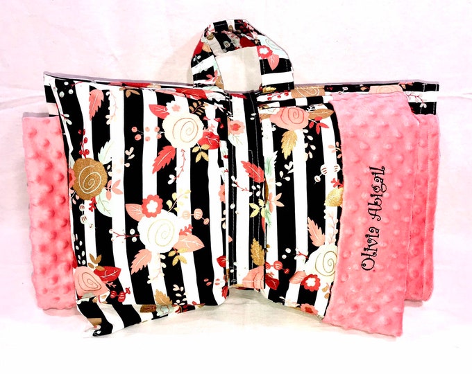 Piper Floral Whimsy: Blush Kindermat Cover Set for Daycare Nap Time – Infuse Comfort with Elegant Blooms for a Serene and Restful Experience