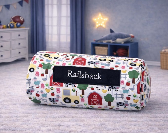 Farm Nap Mat: Personalized Embroidered Name, Cozy Plush Insert