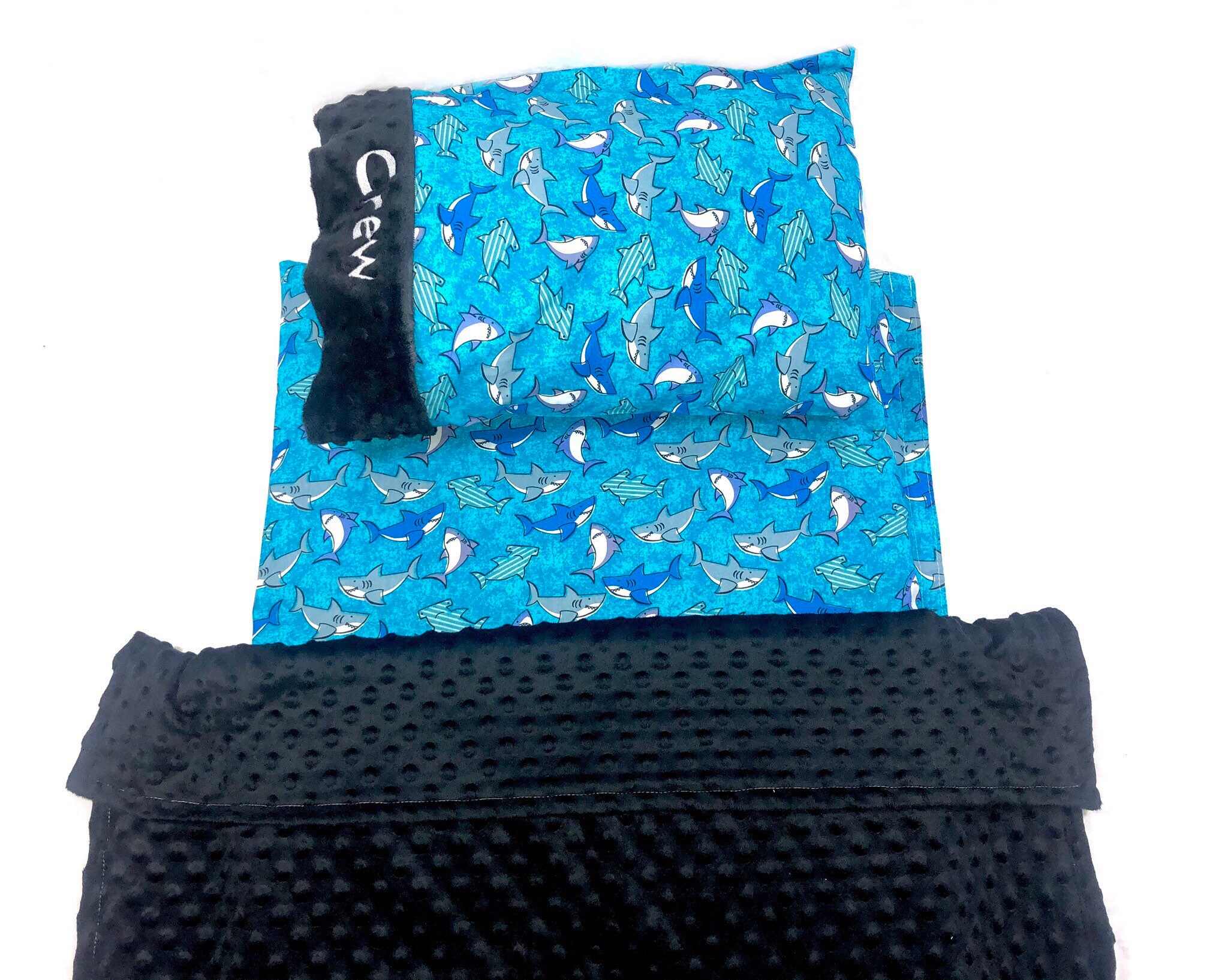 Ocean Explorer Dreams Blue Shark Kindermat Cover Set for Daycare Nap Time Dive into Comfort