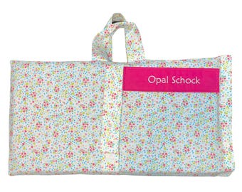 Floral Kindermat Cover: Cotton Nap Mat for Daycare (19x45)