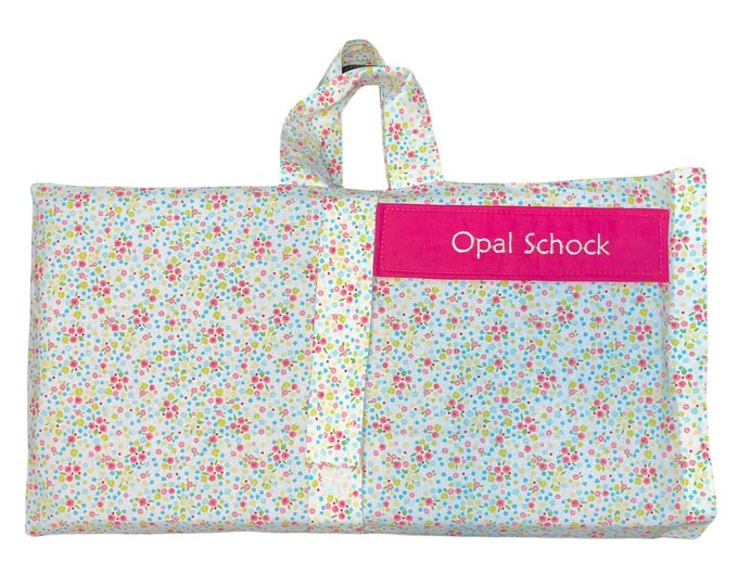 Floral Kindermat Cover: Cotton Nap Mat for Daycare (19x45)
