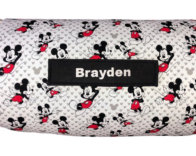 Mickey Mouse American-made preschool ultra-plush kids nap mat, personalized daycare toddler nap mat, kindergarten nap mat, travel nap mat