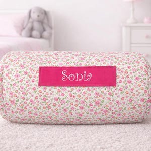 Personalized Floral Toddler Nap Mat | Pink Minky Blanket, Preschool Daycare