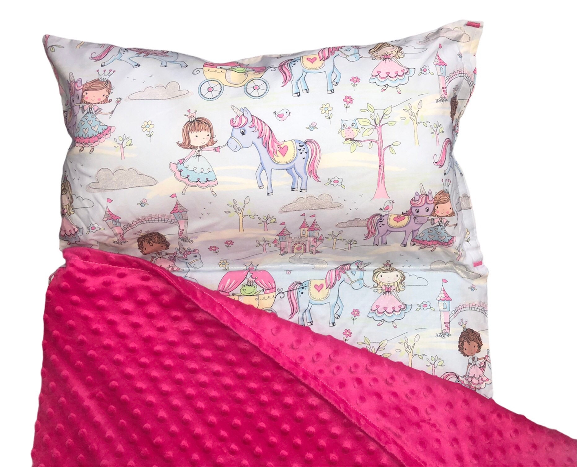 Glitter Princess preschool ultraplush kids nap mat, personalized