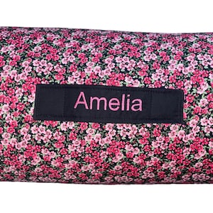 Petite Blooms: Personalized Small Floral Nap Mat for Daycare Bliss and On-the-Go Naptime with Customized Name