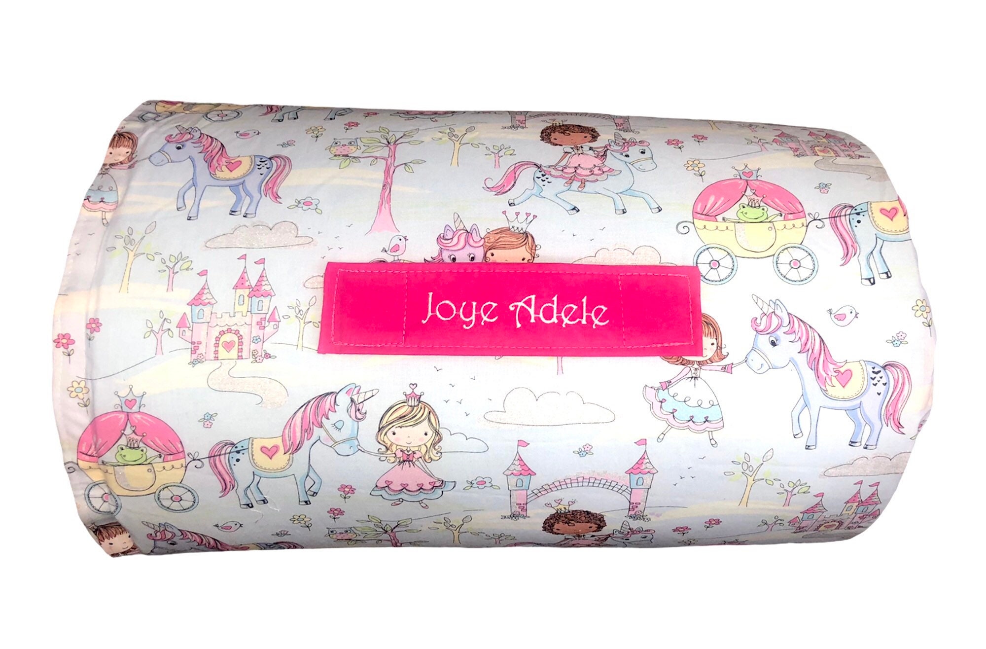 Glitter Princess preschool ultraplush kids nap mat, personalized