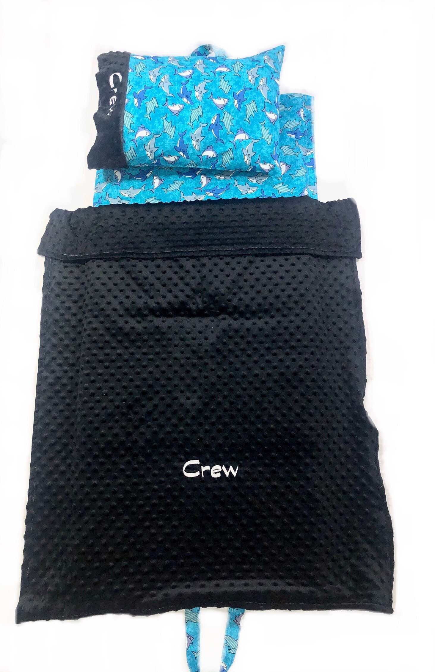 Ocean Explorer Dreams Blue Shark Kindermat Cover Set for Daycare Nap Time Dive into Comfort