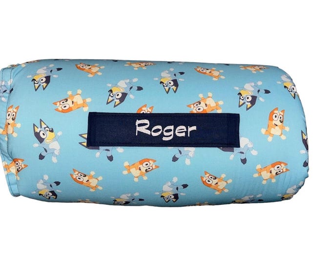 Bluey Personalized Nap Mat: Minky Blanket, Removable Pillow