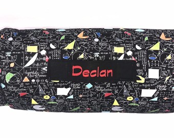 Science Nap Mat: Personalized Embroidered Name, Plush Foam Insert