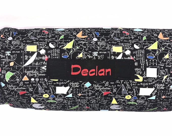 Science Nap Mat: Personalized Embroidered Name, Plush Foam Insert