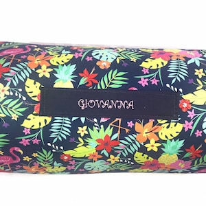 Tropical Paradise: Flamingo Floral All-in-One Nap Mat – Ideal for School or Travel, Vibrant Comfort Personalized for every little journey