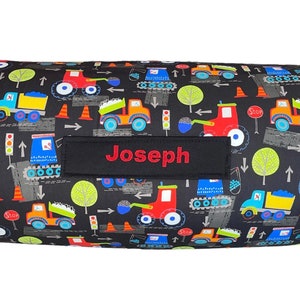 Construction Trucks Nap Mat: Removable Pillow, Ultra-Soft Foam