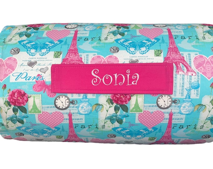 Paris Delights: Personalized Nap Mat for Daycare Charm and On-the-Go Naptime Elegance with Customized Name