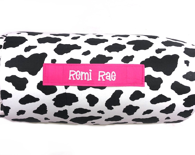 Moo-tiful Dreams: Black and White Cow Print Nap Mat for Daycare Adventures and Cozy Naps On the Go!