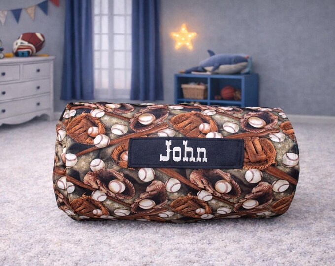 Baseball Nap Mat: All-in-One, Custom Embroidered Pillow