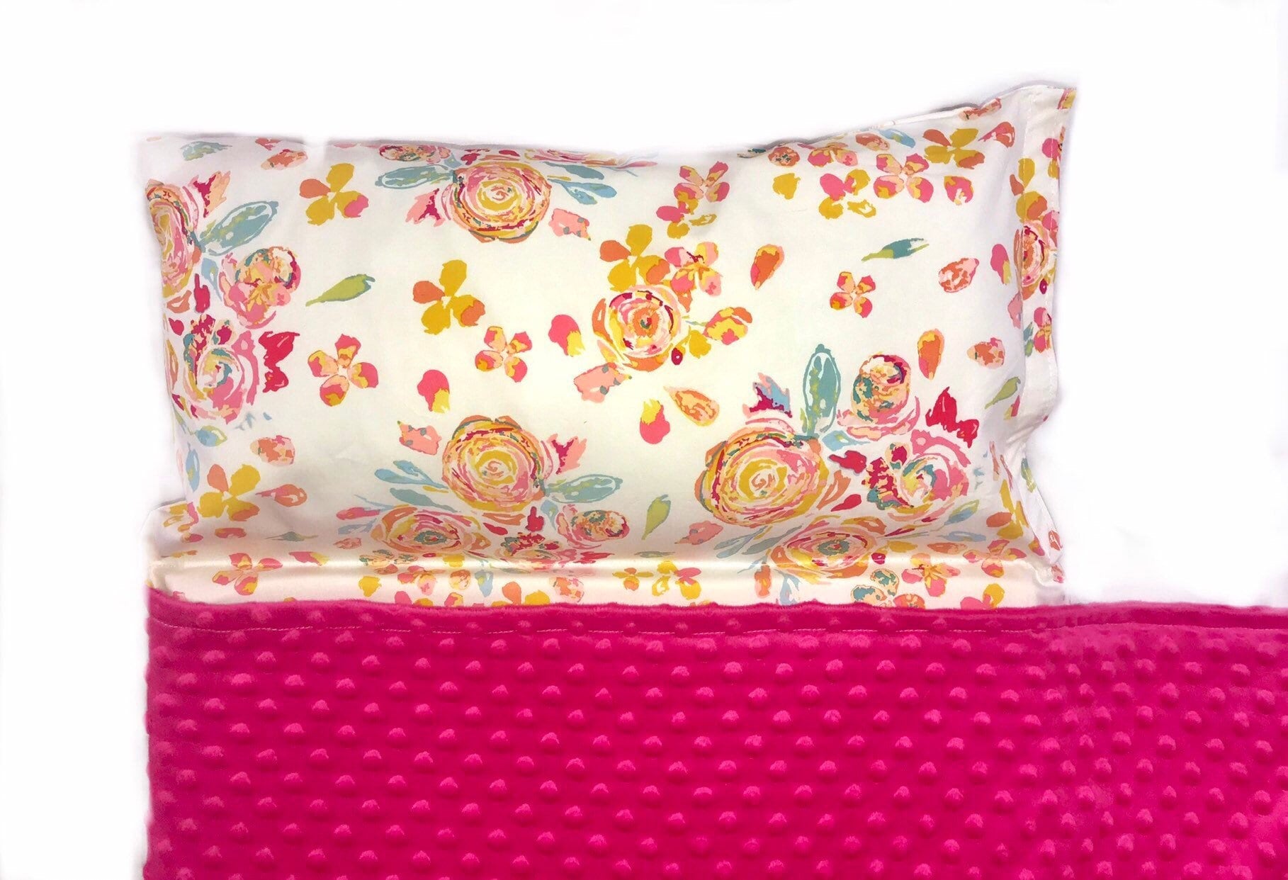 Floral preschool ultraplush kids nap mat, personalized daycare toddler