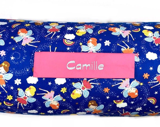 Fairy Whispers: Girl's Enchanting Dreams All-in-One Nap Mat with Personalized Embroidered Name – Create Magical Comfort at Home or School