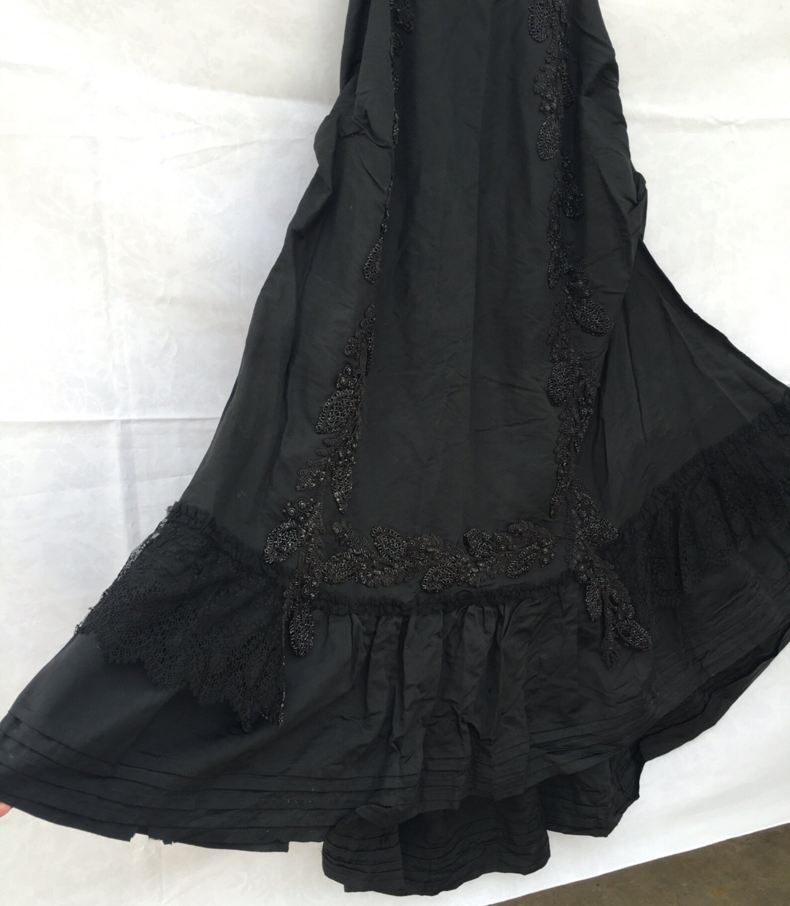 Edwardian Victorian Black Beaded Skirt 1800's | Etsy
