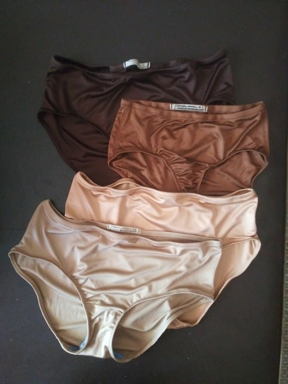 Granny Skintone Match Silk 3-pack Panties 100% Pure Silk Jersey Full Bottom  Underwear in 7 Nearly Nude Colors 