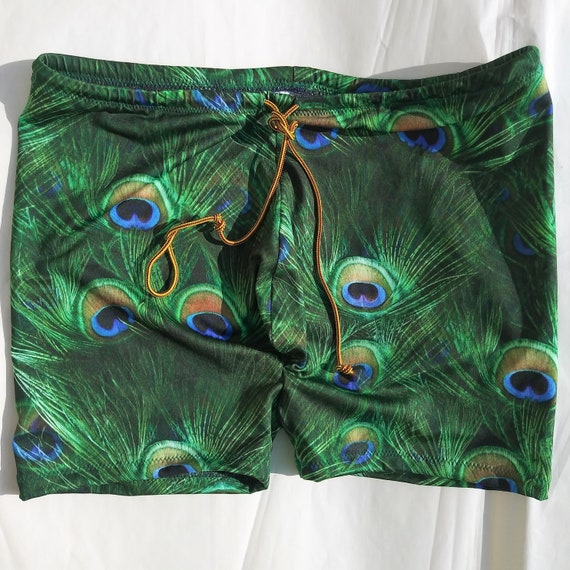 Download Peacock Men S Stretch Swim Trunks Etsy PSD Mockup Templates
