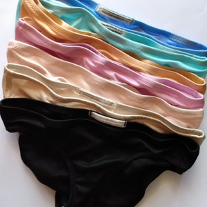 Silk Underwear Nooner in Los Cabos 100% Silk Jersey Hippie Brief Style Blue  and Orange Sunburst Print SXSW Collection 