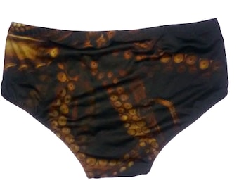 Octopus Arms Men's Swimwear Briefs - Brown and Black Pull-on Men's Swimwear Shorts