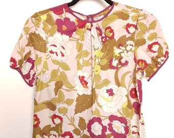 Bainbridge Cotton Puff Sleeve Floral Top - CLEARANCE