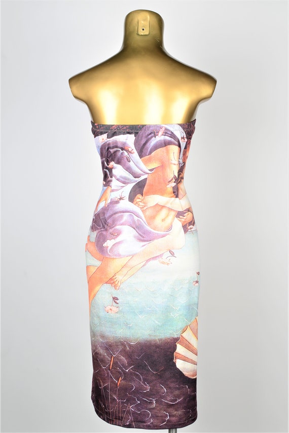 Buy Botticelli Strapless Dress - Sheath Birth of Venus Print Sheath With  Built-in Bra Online in India - Etsy