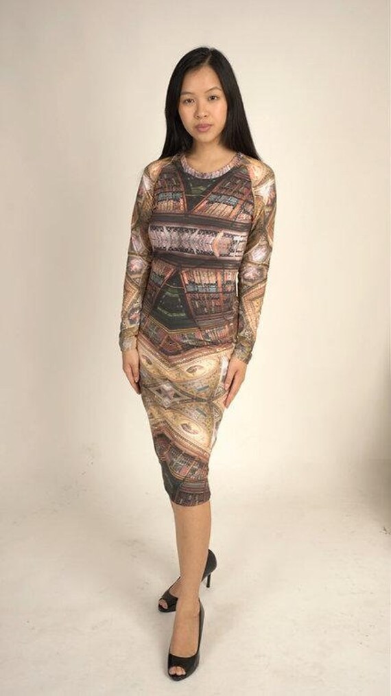 Manhattan Morgan Raglan Dress Librarian Core Bodycon Stretch