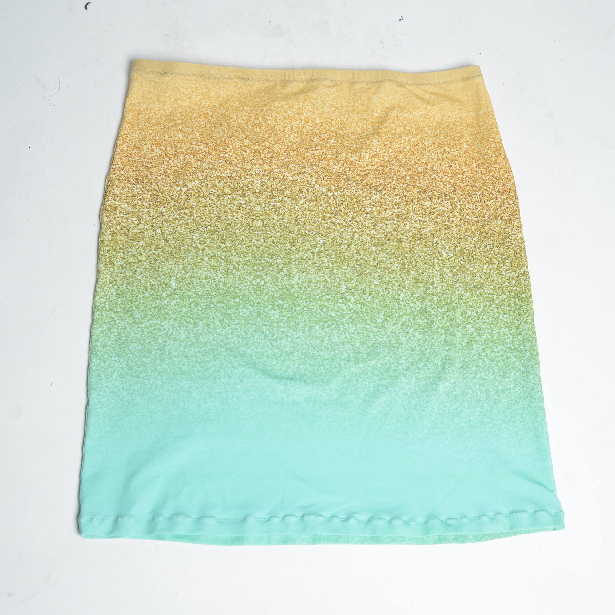 Ombre Scuba Skirt (Black - Purple)
