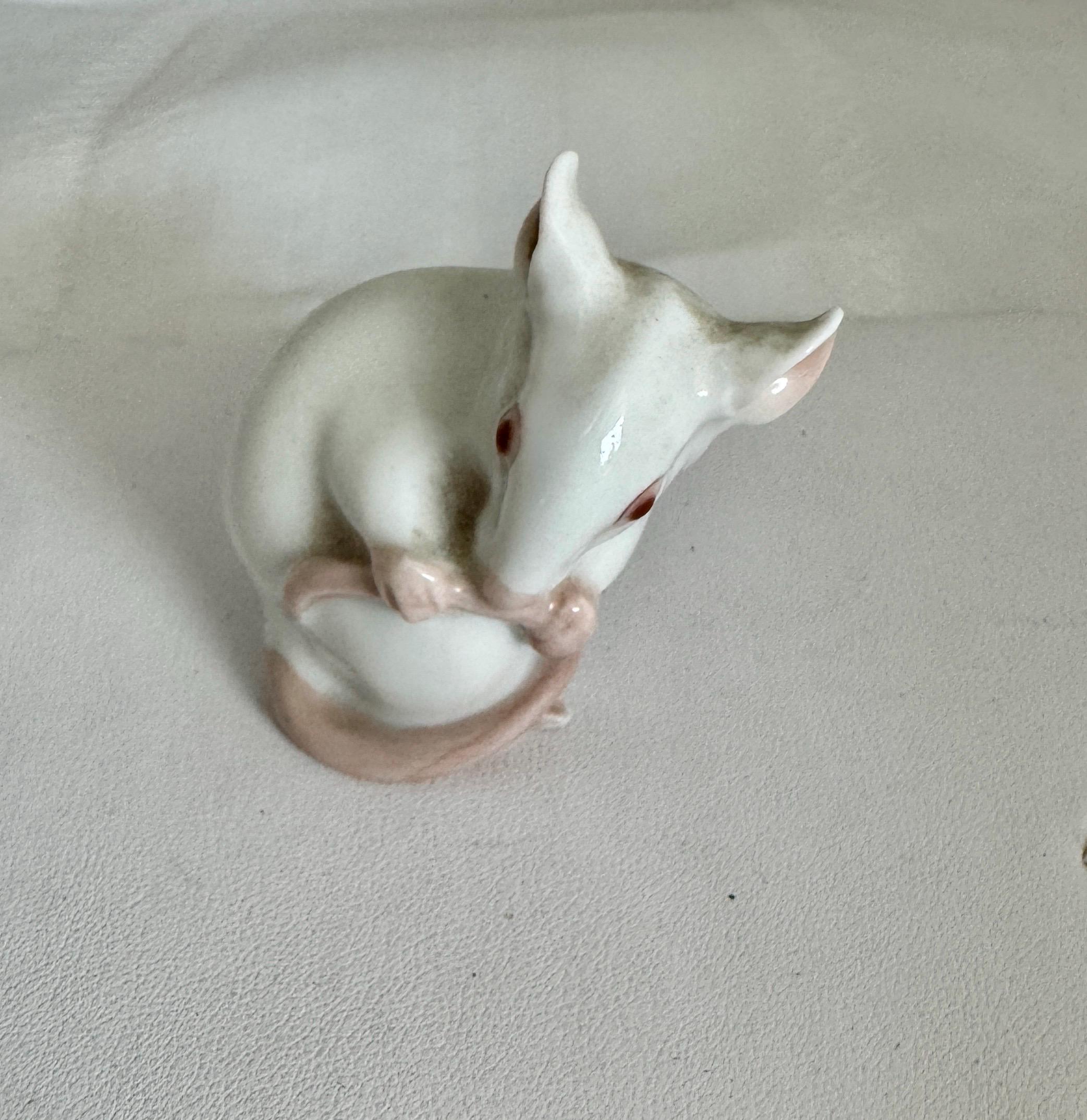 Dahl Jensen Bing & Grondahl Denmark Mouse Figurine #1728 Porcelain