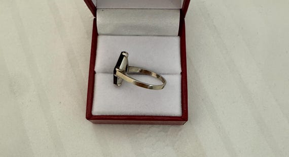 10K Solid White Gold Solitaire Center Diamond Bla… - image 6