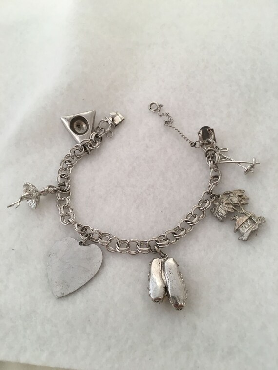 Charms Pom Pom Bracelet 925 Sterling Silver 6 Cha… - image 3