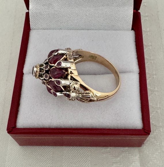 18K Solid Gold Princess Thai Natural Ruby Natural… - image 5