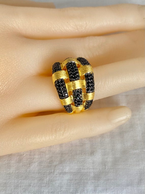 Milor Rich Gold Over Sterling Silver 925 Black Spi