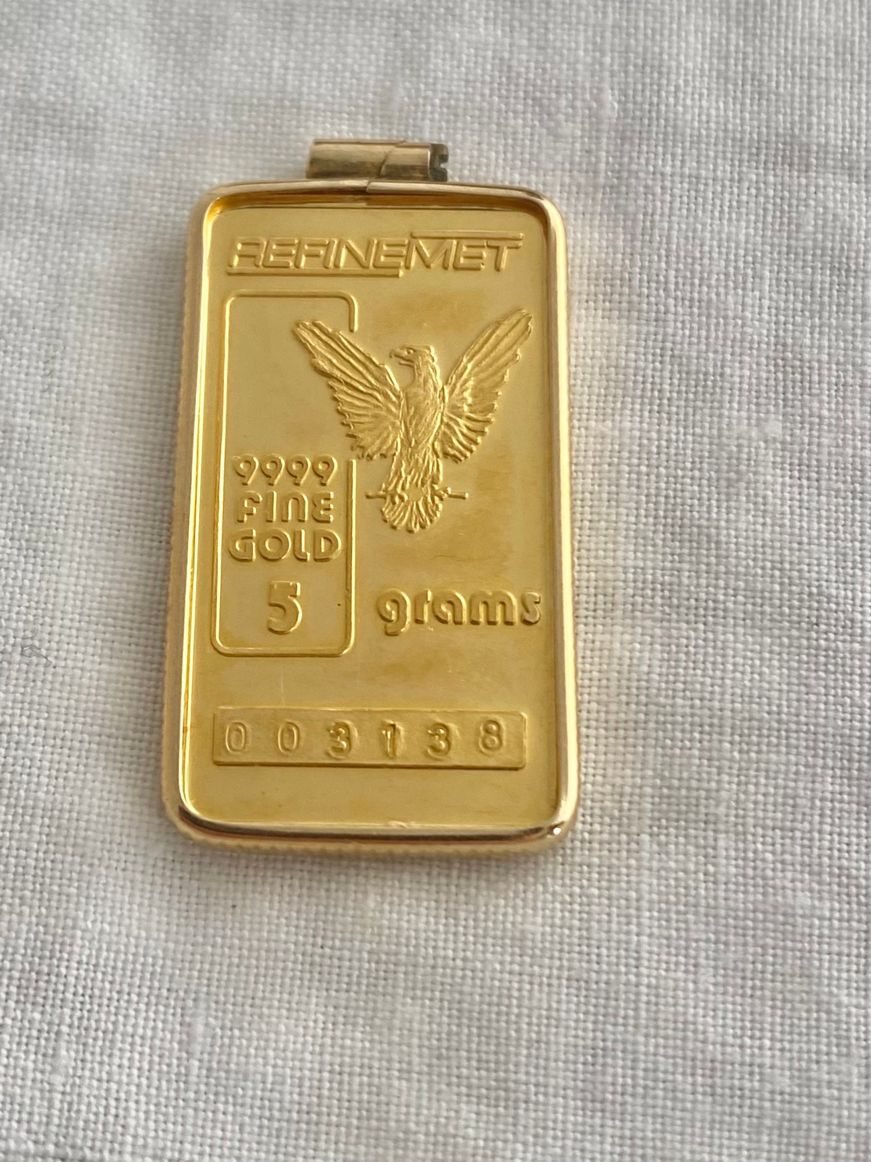 3 pcs The USD 5 100 500 United States dollars ingot 24k real gold