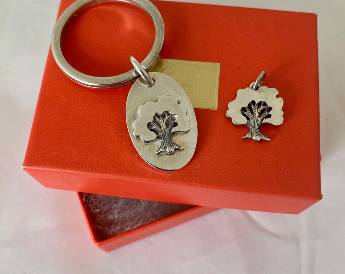 James Avery Tree of Life Keychain With Additional Tree of Life Charm