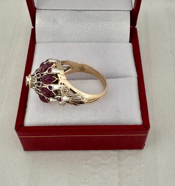 18K Solid Gold Princess Thai Natural Ruby Natural… - image 3