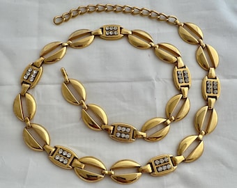 ESCADA Women’s Vintage Gold Tone Metal Oval Chainlink Adjustable Belt Vintage #Escada belt of dreams! I love a good chain belt  main image 3