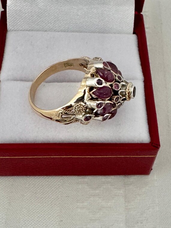 18K Solid Gold Princess Thai Natural Ruby Natural… - image 2