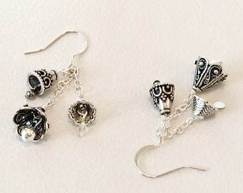 Dangling Silver Bells Earrings - Etsy