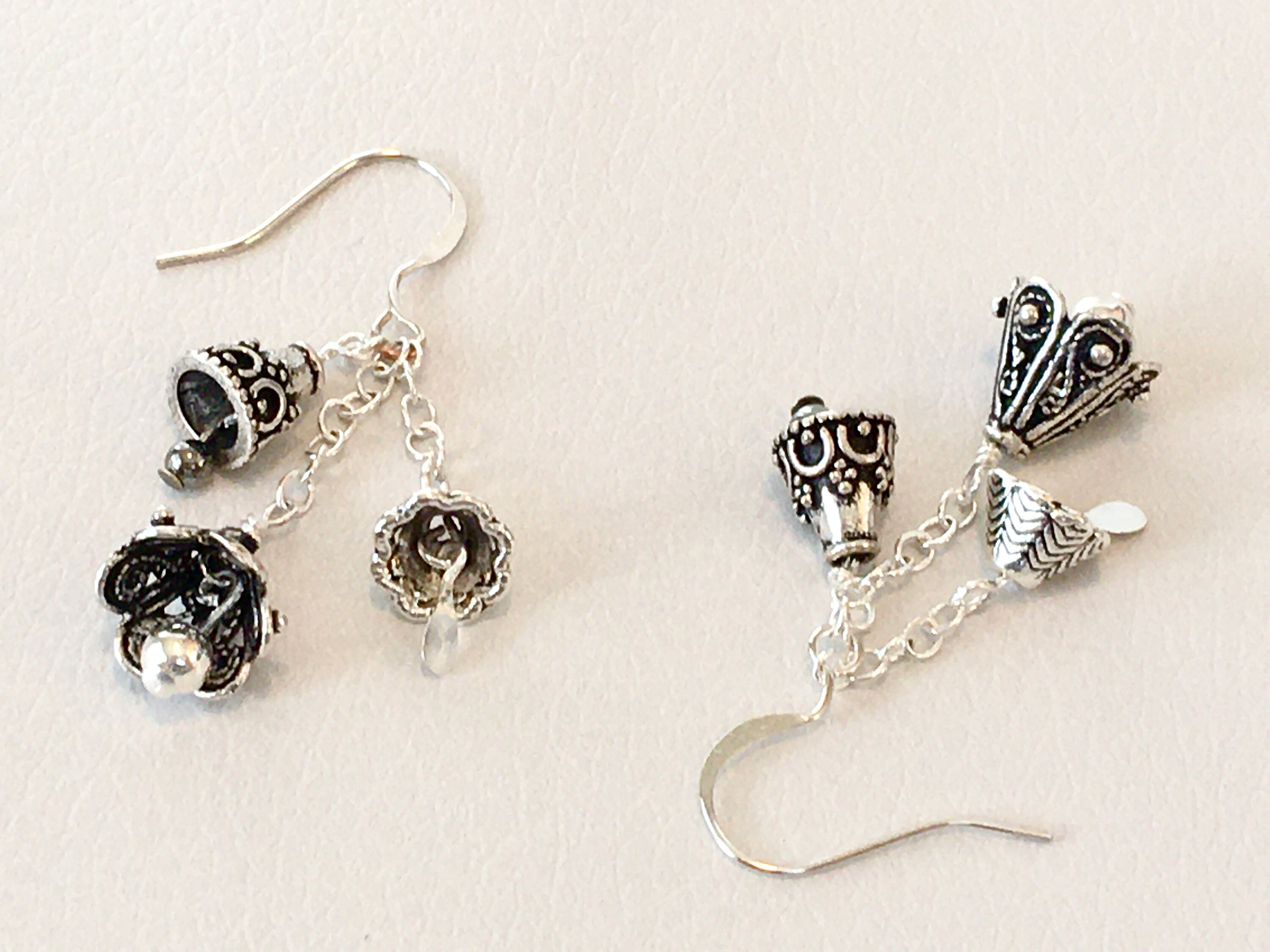 Dangling Silver Bells Earrings - Etsy