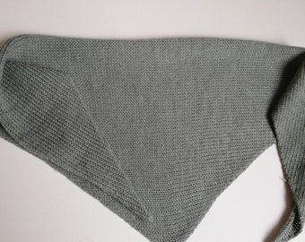 Triangular scarf baby and children knitted merino wool