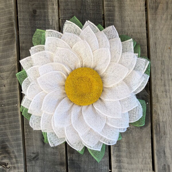 Daisy Wreath, Spring Wreath, Summer Wreath, Sunflower Wreath , Daisy flower wreath, Everyday Wreath, gift, Mother's day gift, wall decor