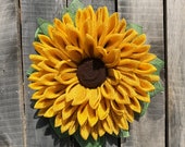 Burlap Wreath, Burlap Sunflower Wreath, Sunflower Wreath, Black Eyed Susan Wreath, Front Door Decor, Fall Wreath, Summer Sunflower Wreath