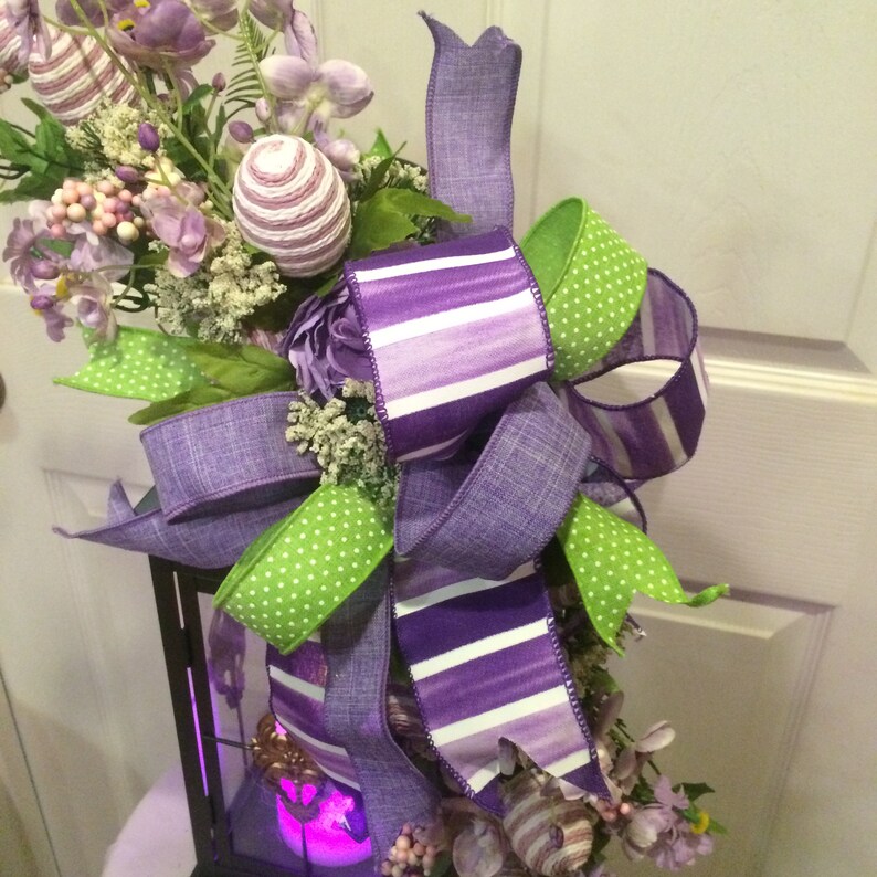 Small Front Door Easter Swag, Easter Centerpiece Easter Swag Spring Lantern Swag Easter Eggs Lantern Swag