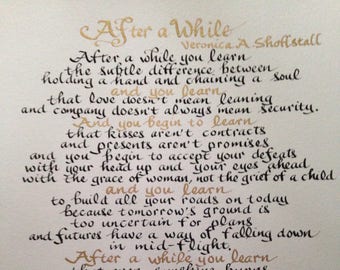 After A While Poem Etsy