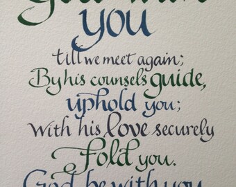 goodbye gift farewell custom calligraphy pastor farewell etsy