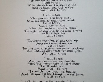 I Will Be Here Lyrics Billy Dean