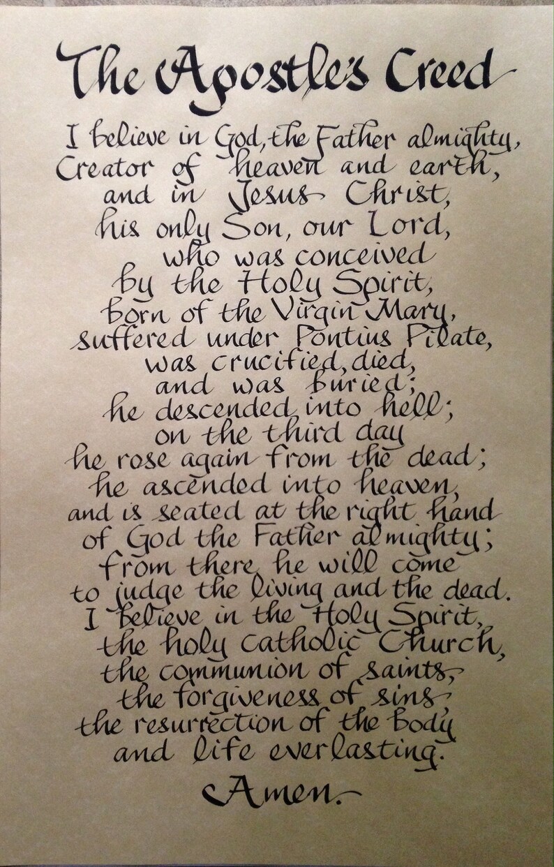 The apostles creed prayer picture